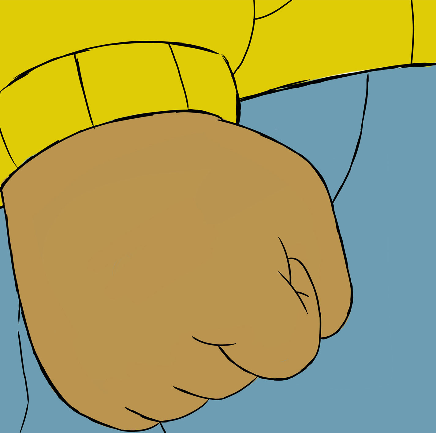 Arthur angry fist