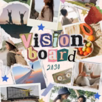 graphic of a vision board collage for 2030